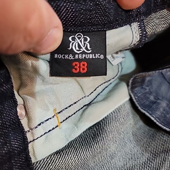 Rock & Republic Men Button Fly Jeans 38x30 Good Used Condition - Picture 15 of 16